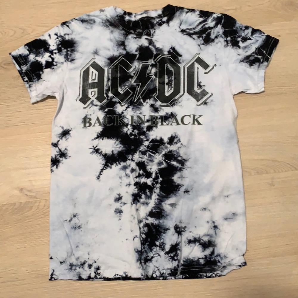 AC/DC Black in Black tee. Sz small a lot of wear left not rips no cuts no odor